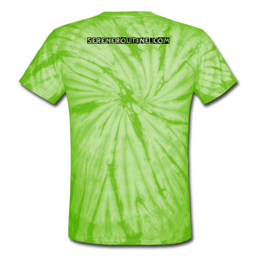 Tie Dye T-Shirt - spider lime green