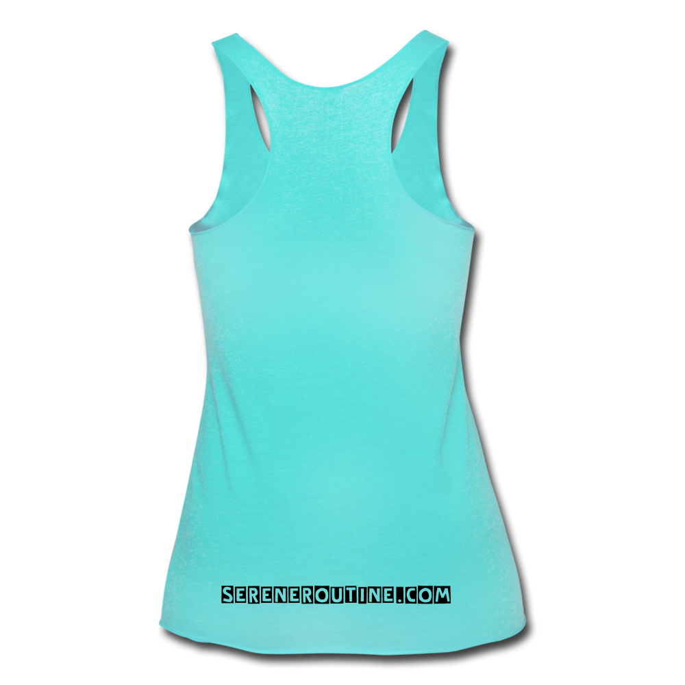 Womens Tri-Blend Racerback Tank - turquoise